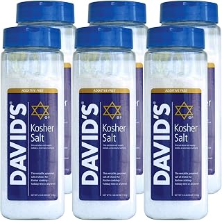 DAVID'S, KOSHER SALT, Pack of 6, Size 40 OZ - No Artificial Ingredients6