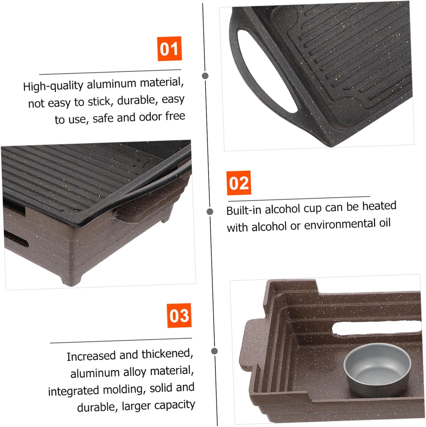 1pc Aluminium Alloy Barbecue Grill Multi-purpose Fish Roaster Portable Camping Stove