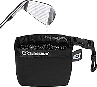 Vista 10 de Club Scrub Bolsa de limpieza para palos de golf y pelotas de golf, forro impermeable con tecnología de cara limpia, clip desmontable, lavable a