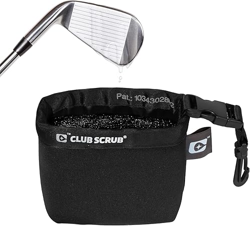 Miniatura 8 de Club Scrub Bolsa de limpieza para palos de golf y pelotas de golf, forro impermeable con tecnología de cara limpia, clip desmontable, lavable a Gris