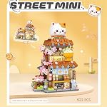MEIEST Mini City Shop Street View Building Blocks Model Set,Simulation Animals Architecture Collection Particle Construction Building Bricks Toy,Home Decoration (Taiyaki)