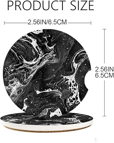 Miniatura 6 de Portavasos Britimes absorbentes, para automóvil, 2 unidades, para portavasos, 2.56 pulgadas, piedra de cerámica y base de corcho antiarañazos