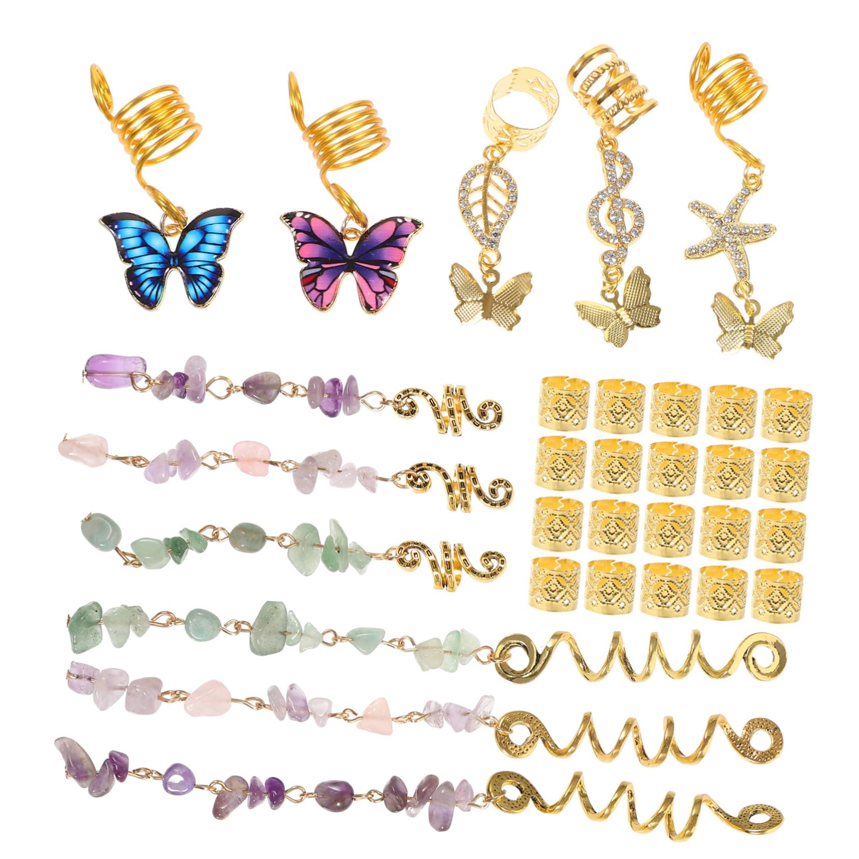 Perles décoratives pour cheveux pour styliser des tresses ternes - 8
