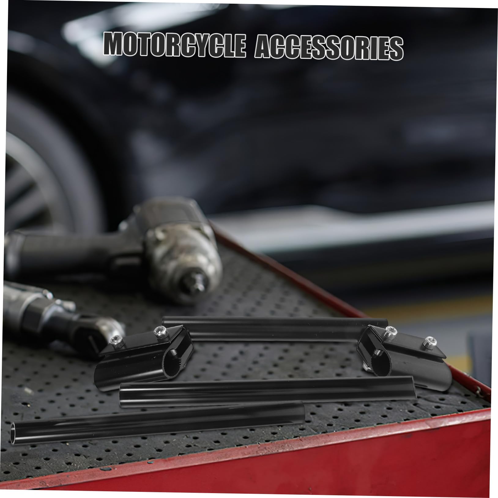 Guidon de Moto Barre d'Équilibre Indépendante Guidon Traversant Noir pour Motos Polyvalentes