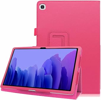 [TECH UK] Case for Galaxy Tab A7 10.4" 2020 Release Model T500, Premium Slim Leather Folio Stand Case Cover for Samsung Galaxy Tab A7 10.4 Inch 2020 Tablet SM-T500/T505/T507 Pink
