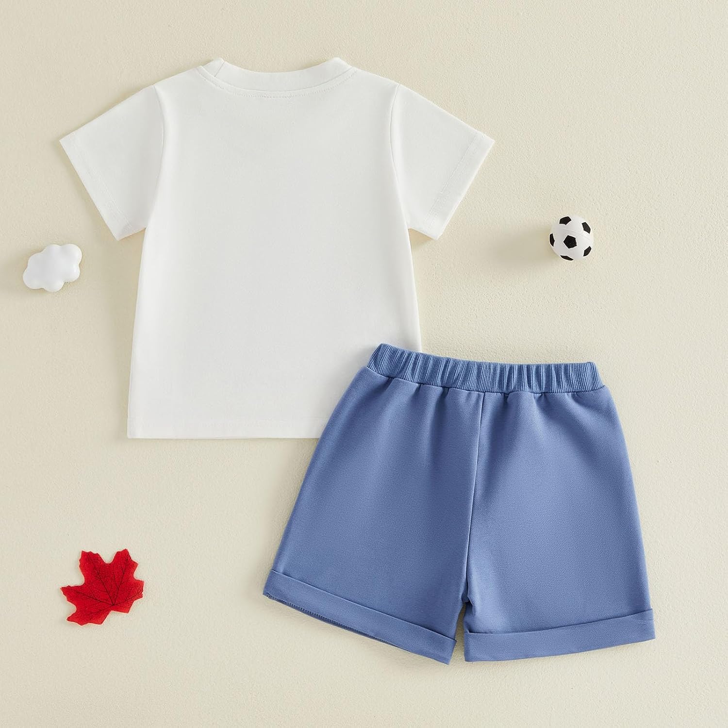Toddler Baby Boy Soccer Outfit Short Sleeve Shirt Shorts Set World Cup Little Kids Boys Game Day 2026 Summer Clothes image 3