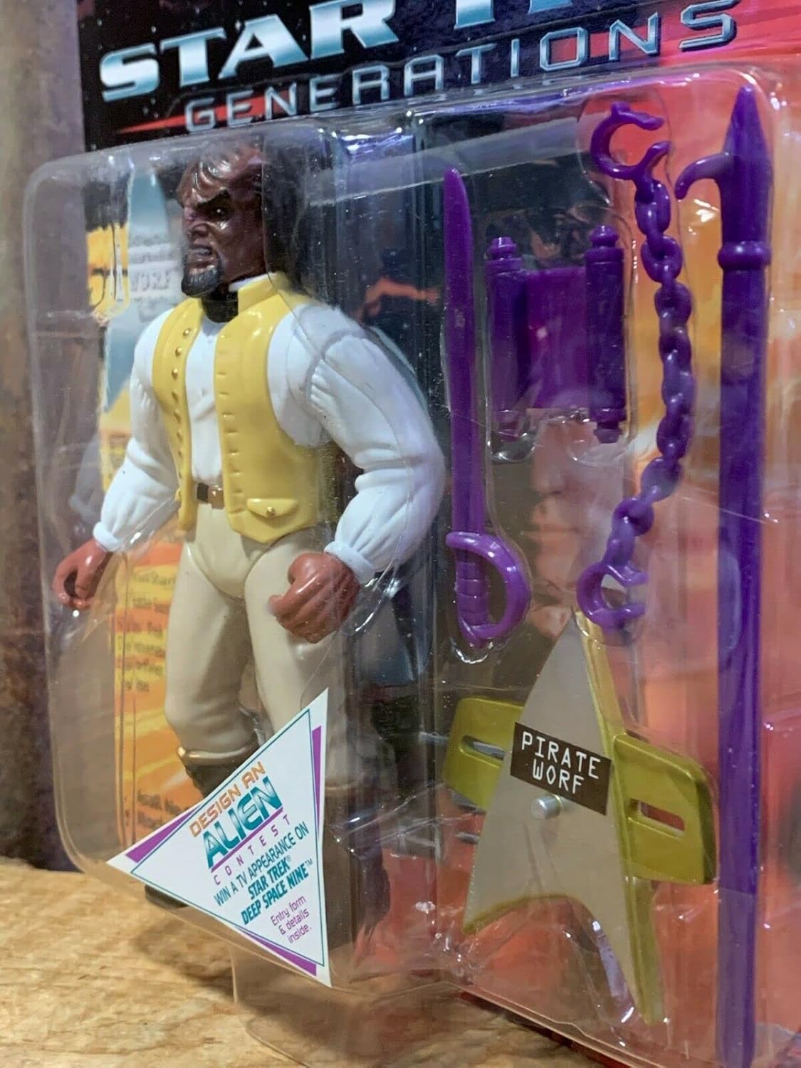 Star Trek Generations Lieutenant Commander Worf in 19th Century Outfit 4 inch Action Figure