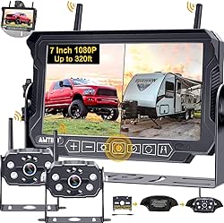 AMTIFO Wireless RV Backup Camera System - 2 HD 1080P