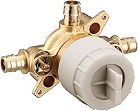 Vista 1 de Moen U130CXS M-CORE Válvula mezcladora de ducha de 3 puertos con conexiones PEX de expansión fría y topes