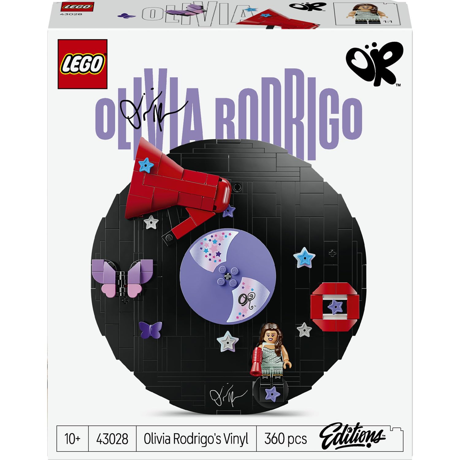 LEGO Editions Olivia Rodrigo's Vinyl 43028 | Toys for 10+ Year Old Girls, Record Model, Minifigure & Accessories, Desk or Wall Decor, Music Gift Idea, 360 Pieces