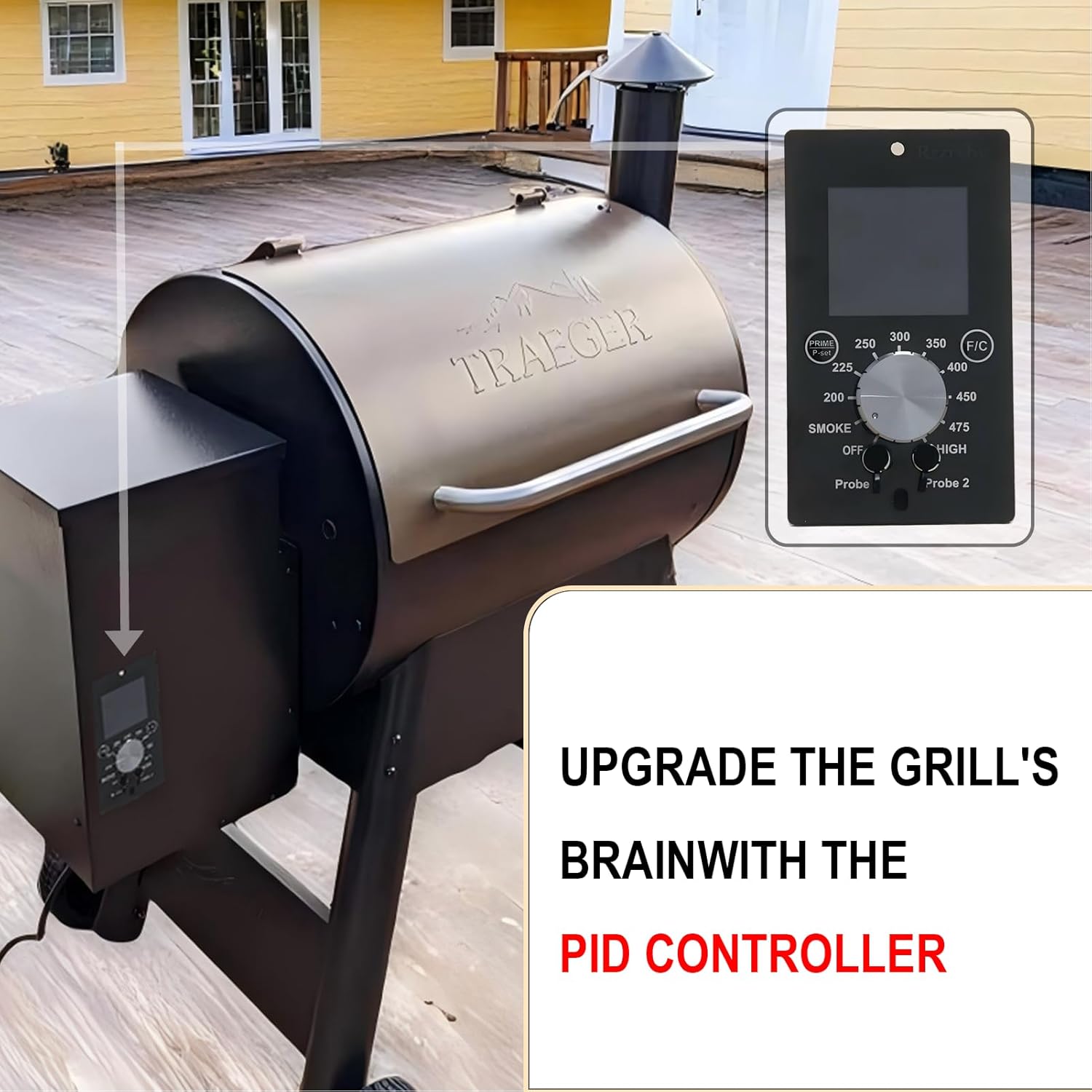 Replacement of The Universal PID-Enhanced Grill Temperature Control Panel for Pit Boss, Traeger, Z Grills and Smoker Models