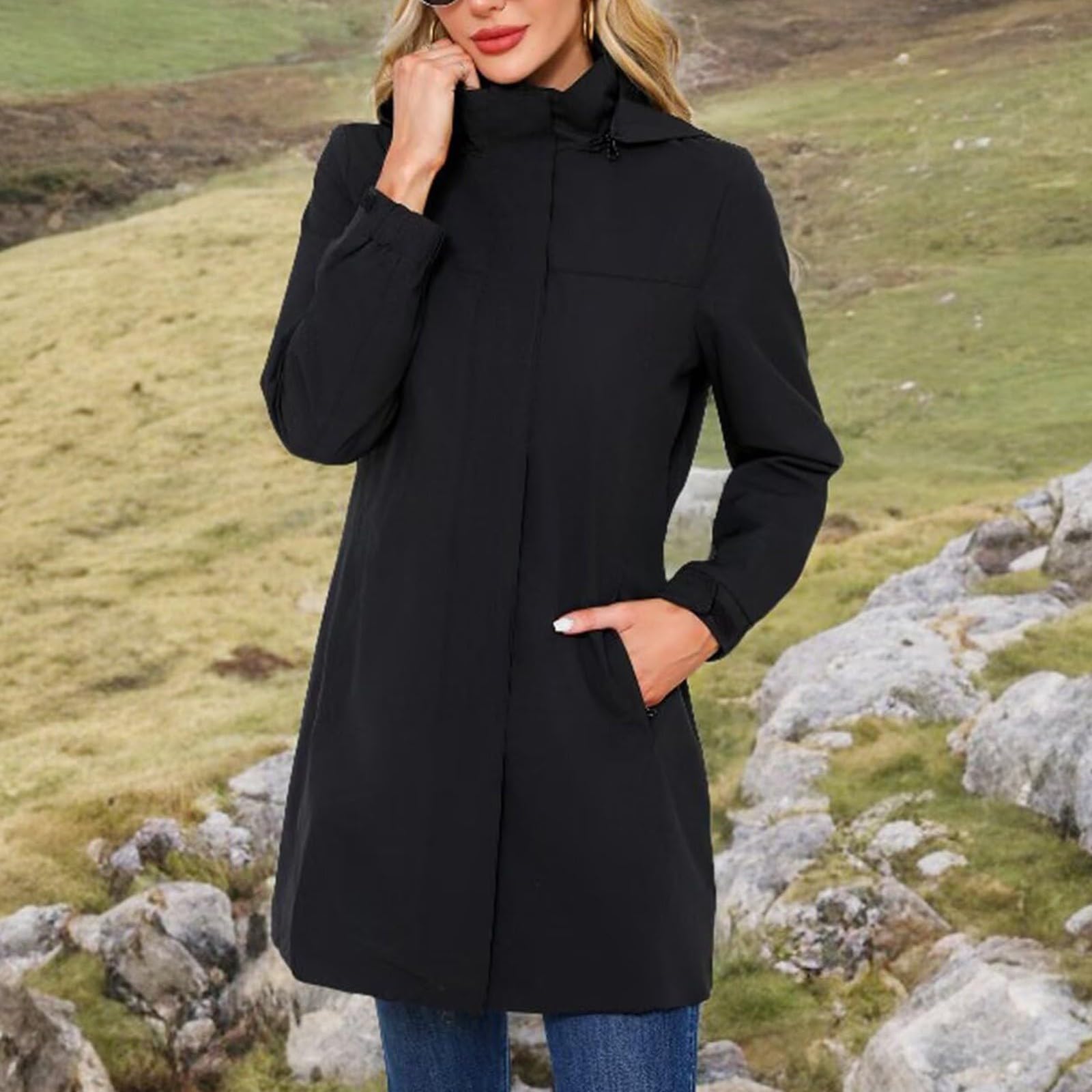 Giacca Da Donna Per La Transizione, Softshell, A, Esterno, Cappotto Primaverile E Autunnale Abbigliamento Giacche Running Antipioggia Trekking Impermeabile Vento Anti Pioggia Antivento