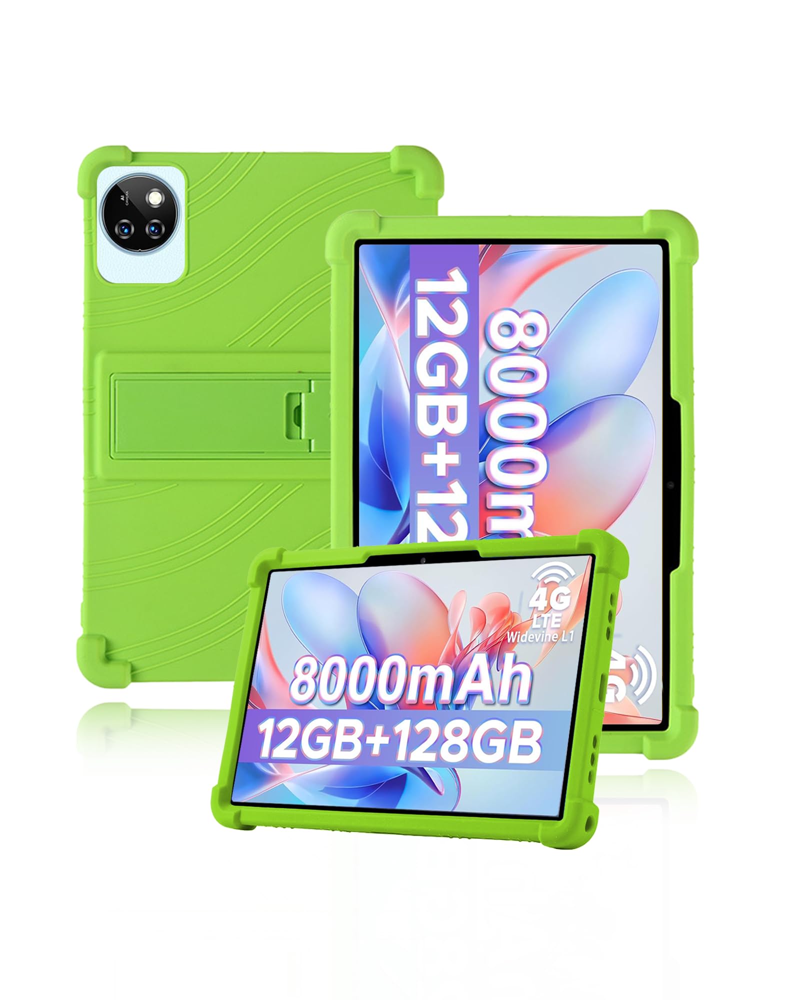 Étui silicone DOOGEE T10W 10 pouces avec support réglable vert - 8