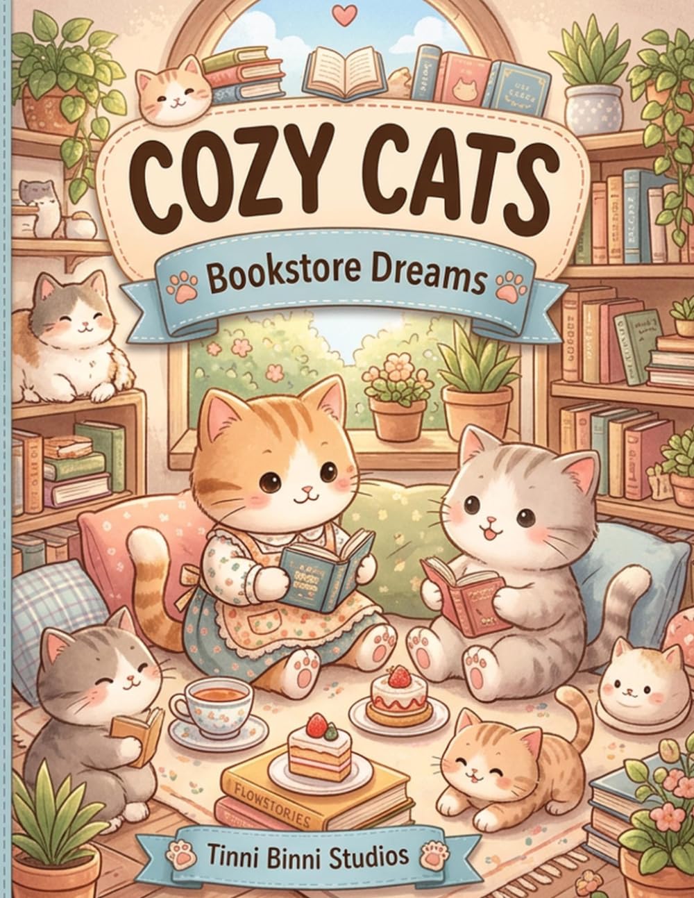 Cozy Cats: Bookstore dreams (Cozy Cats Coloring Collection)