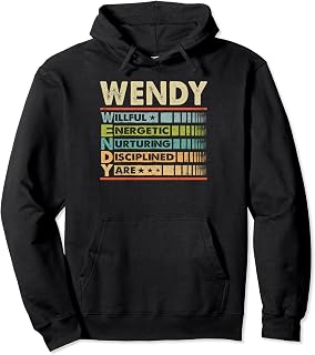 WENDY Family Name, Last Name WENDY Pullover Hoodie