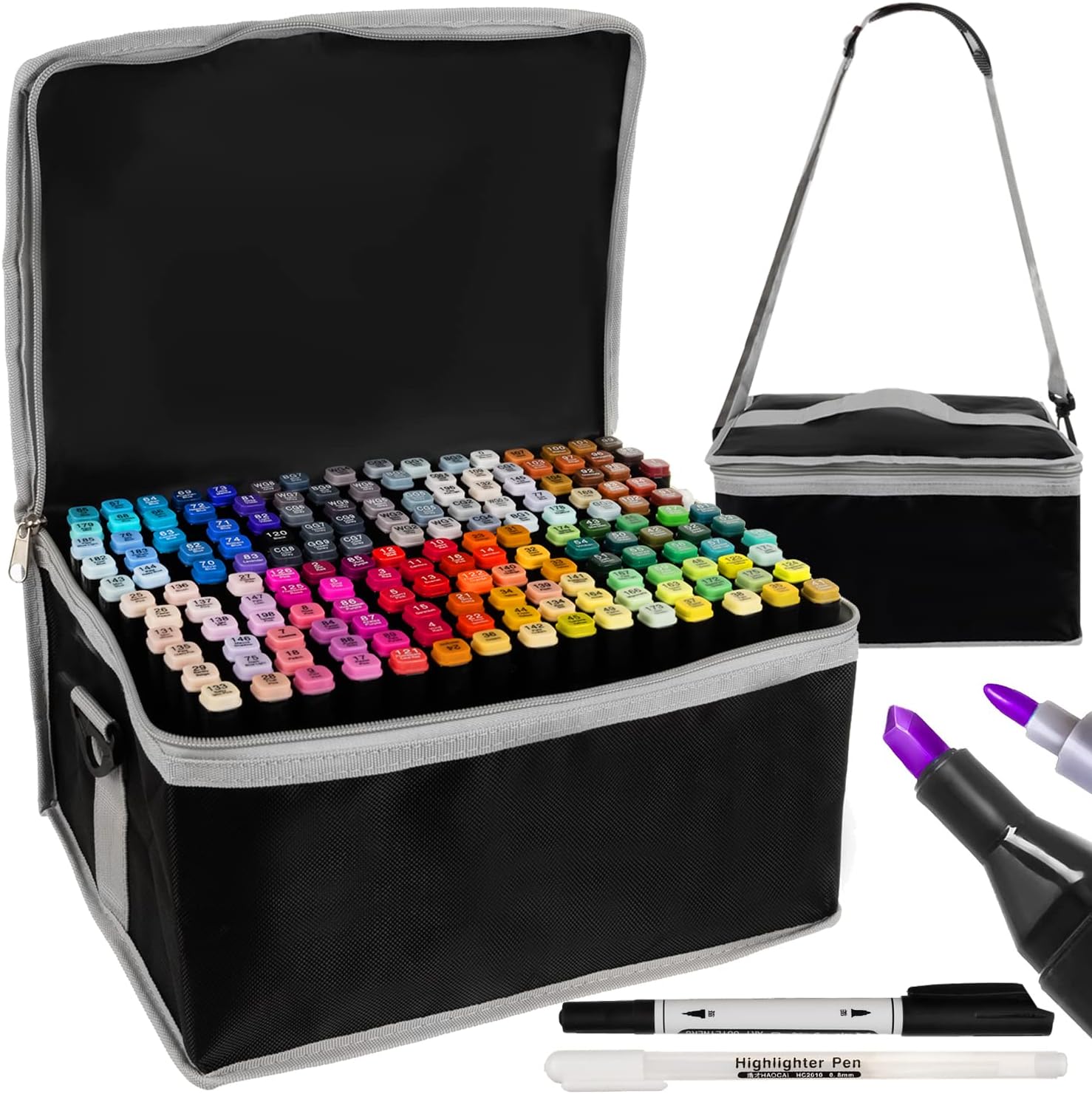 TOUCHNEW Marker Stifte Set 80 Farbige, Graffiti Stifte Fettige Mark