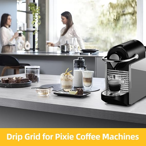 Drip Grid for Pixie Coffee Machines Compatible with Krups, Delonghi & Nespresso Pixie Machine, Coffee Drip Tray Grid Grille Keep Countertop Clean and Prevent Stains and Damage, Aluminum