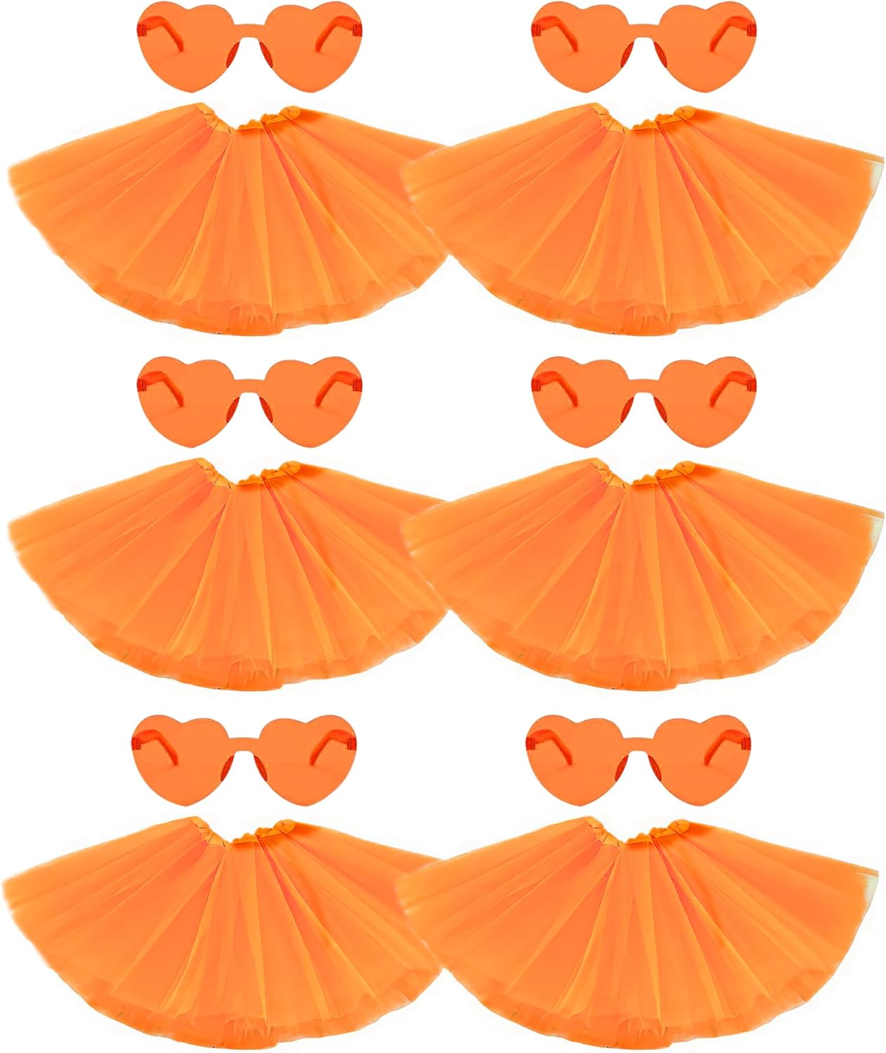 6 PCS Adult Tutus Skirts for Women Tutu Skirt Elastic Tulle Tutu Colored Tutus for Dance Runners Halloween Party