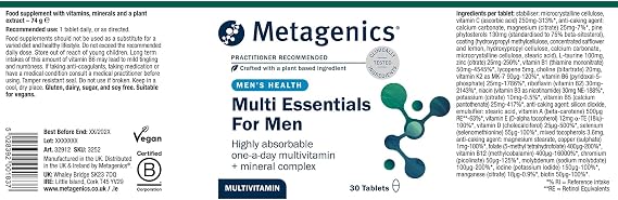 Metagenics Multi Essentials for Men Multivitamin - 30 Tablets