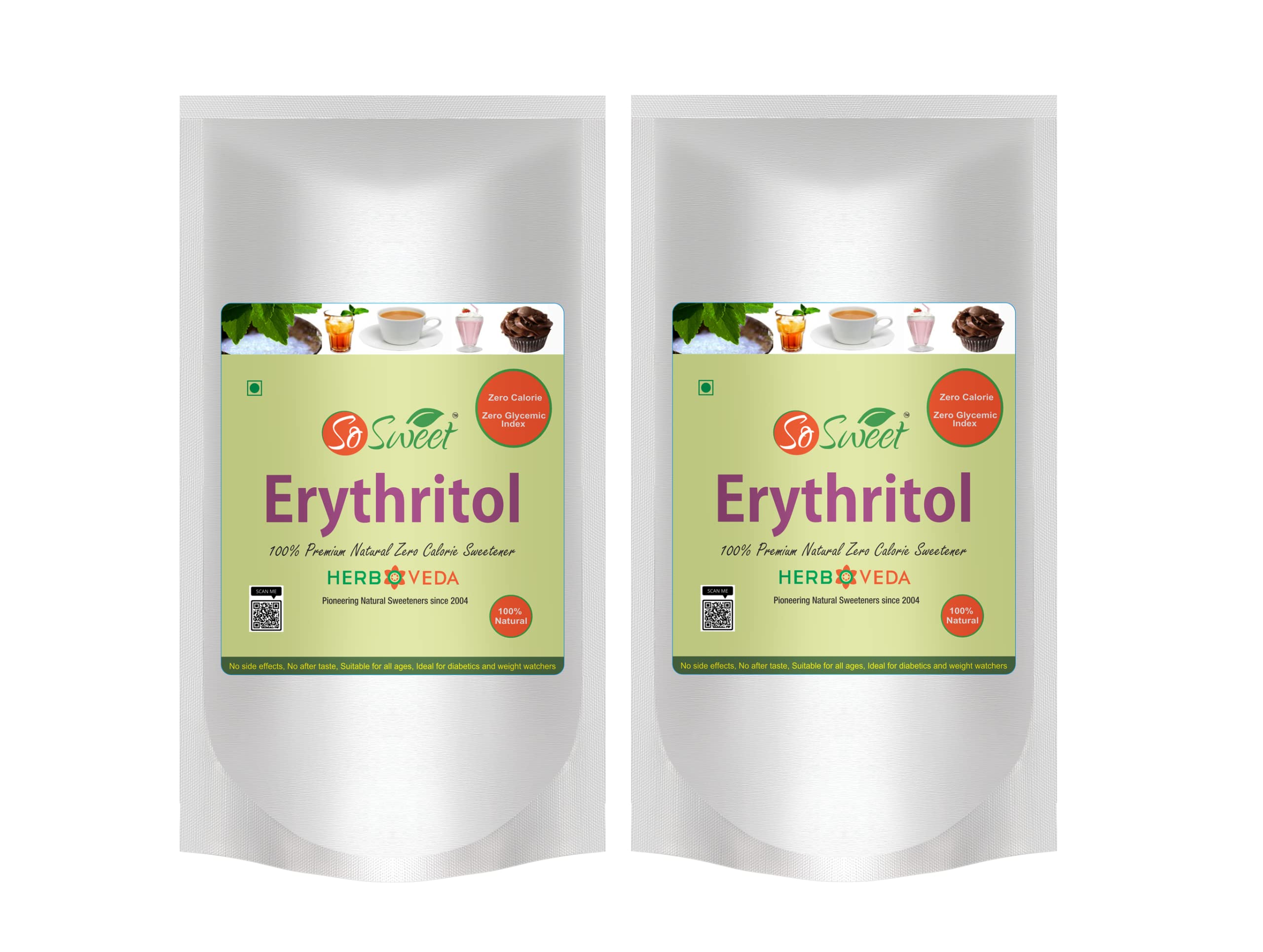 So Sweet Erythritol Powder 100% Natural Sweetener (Pack of 02) Sugar Free (1Kg Each) (B08ZY77QP8) Amazon Price History, Amazon Price Tracker