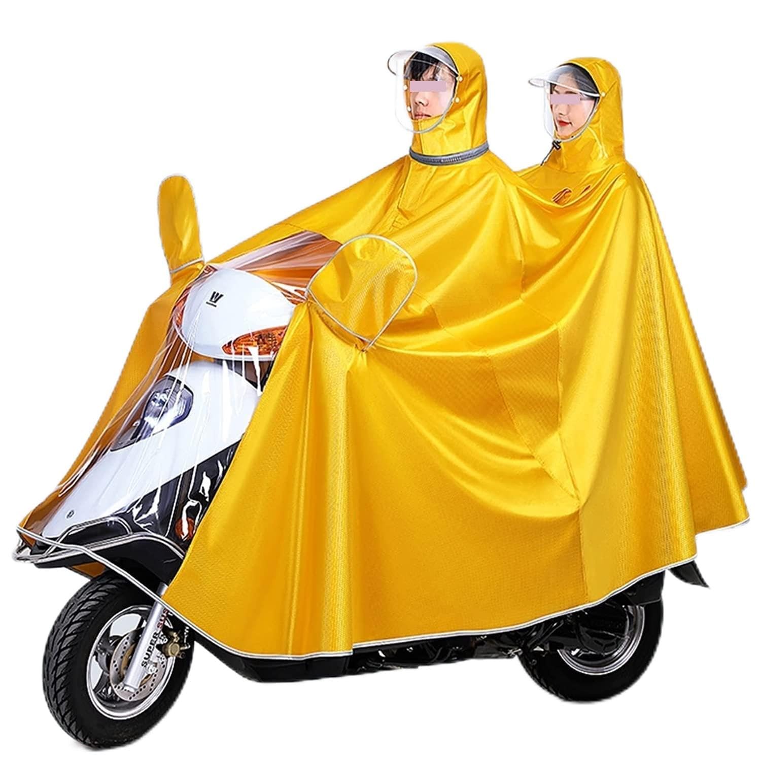 Poncho da bicicletta, impermeabile da ciclismo doppio e singolo a doppio uso, poncho antipioggia impermeabile con cappuccio con catena scorrevole, mantella antipioggia unisex antivento con copertura s