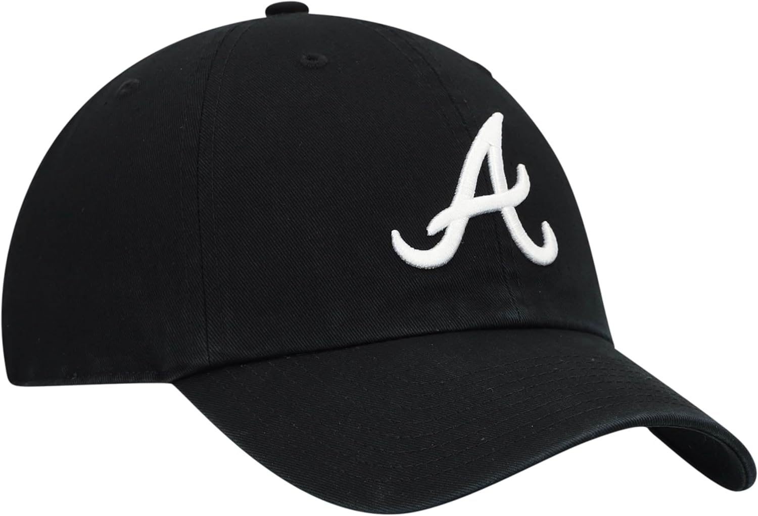 47 Brand MLB Black White Primary Logo Clean Up Adjustable Baseball Cap Hat, Adult One Size Fits All - Image 3