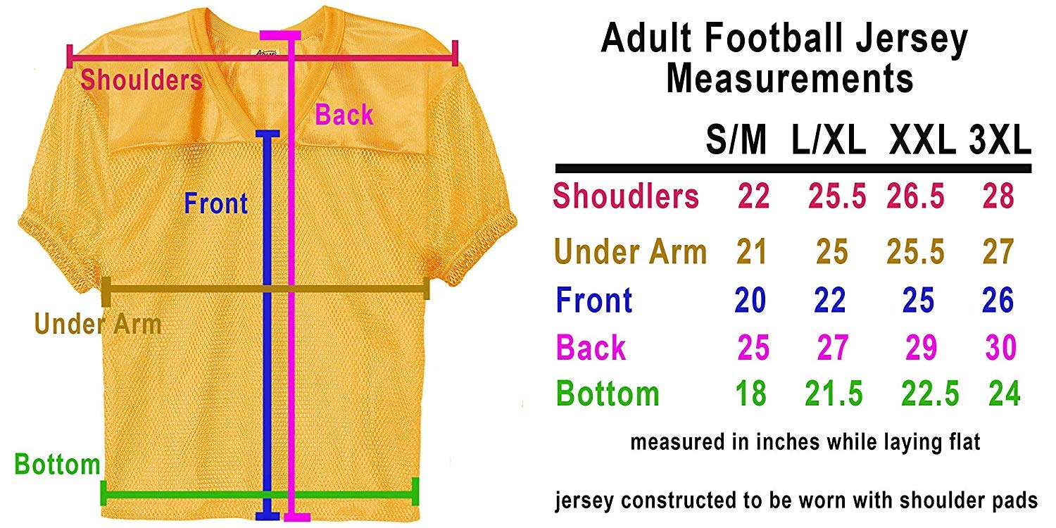 Adams Adult Football Jerseys, Porthole Mesh Practice Jersey