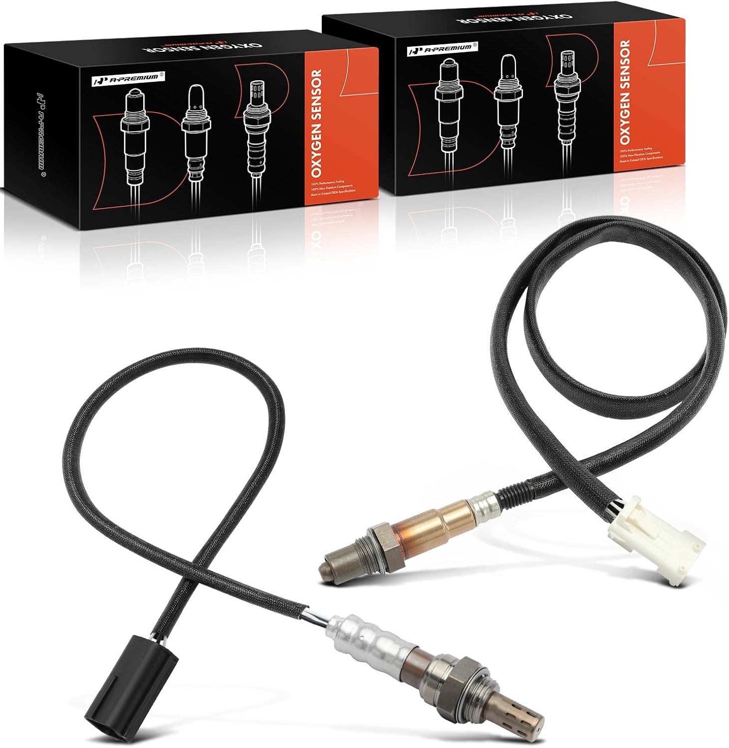 A-Premium O2 Oxygen Sensor Compatible with Saab 9-3 2004-2011, 9-3X 2010-2011, l4 2.0L, Upstream and Downstream, 2-PC Set, Replace# 55353149, 8670130