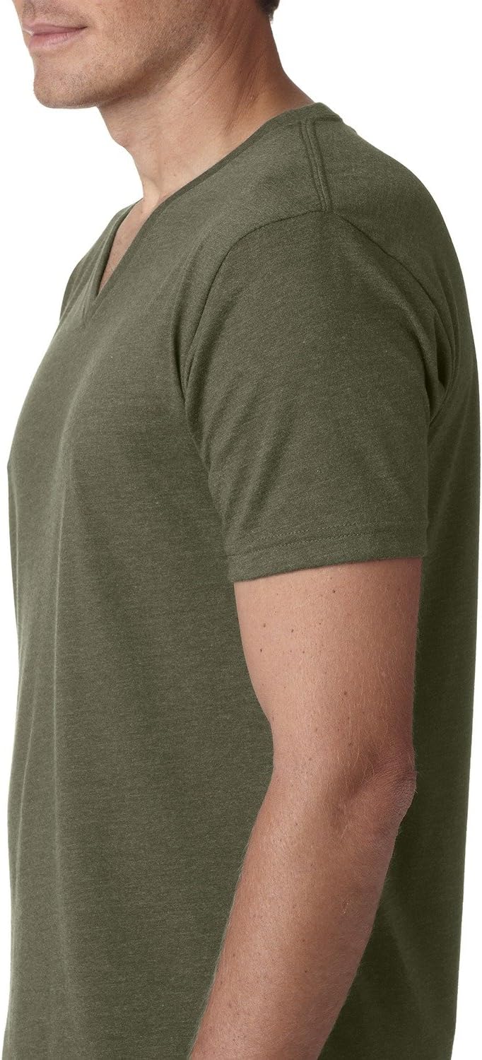 Next Level Apparel Mens Premium CVC V-Neck T-Shirt - 6240, Military Green, XX-Large - Image 4