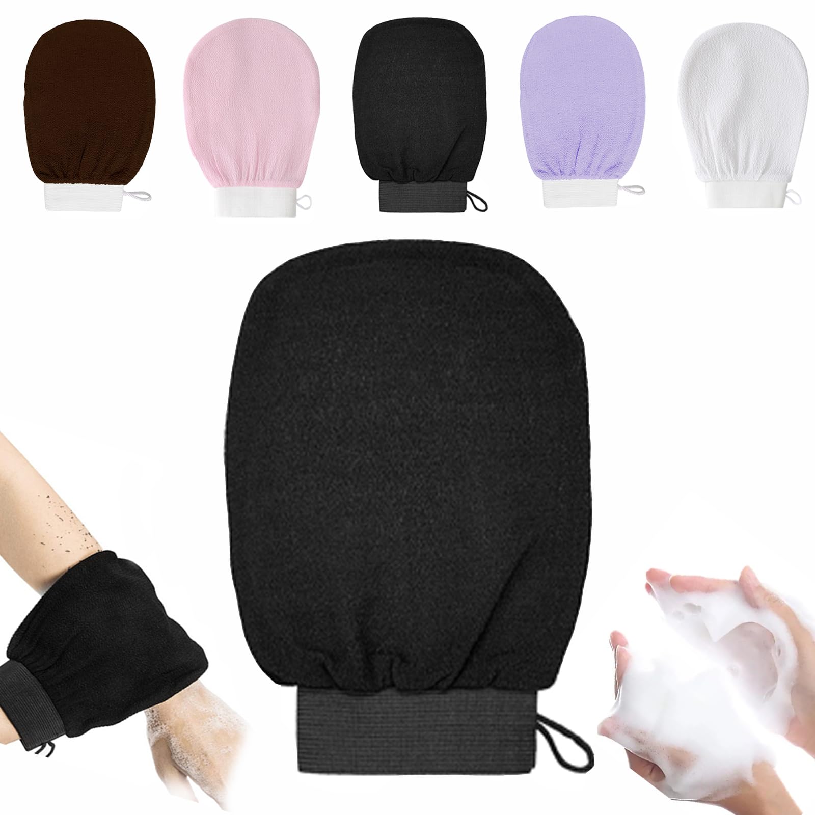 Dead Skin Exfoliating Gloves, Fiber Exfoliating Gloves for Women & Men