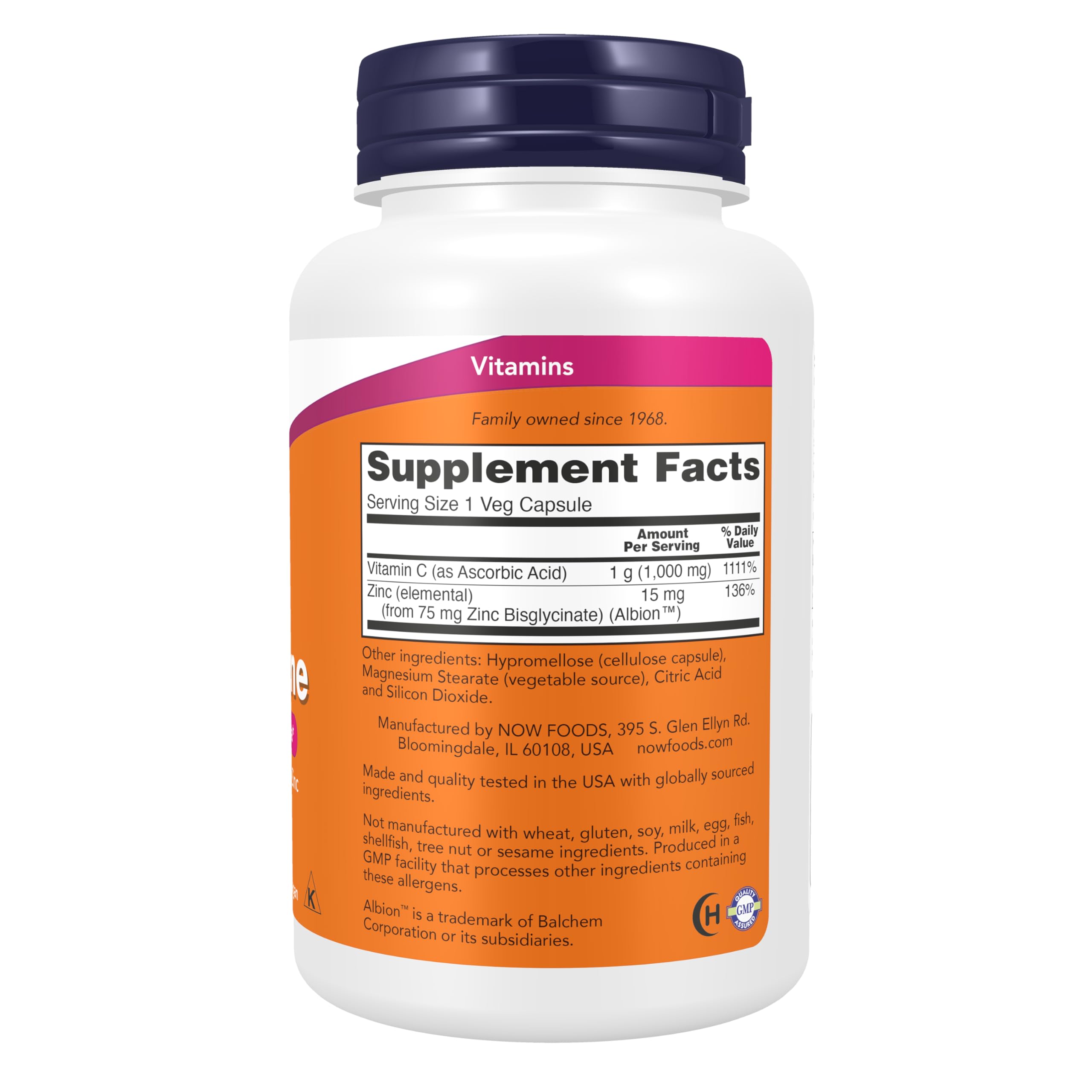 NOW Supplements, C-1000 & Zinc Immune, Seasonal Formula*, 90 Veg Caps — Amazon image 2