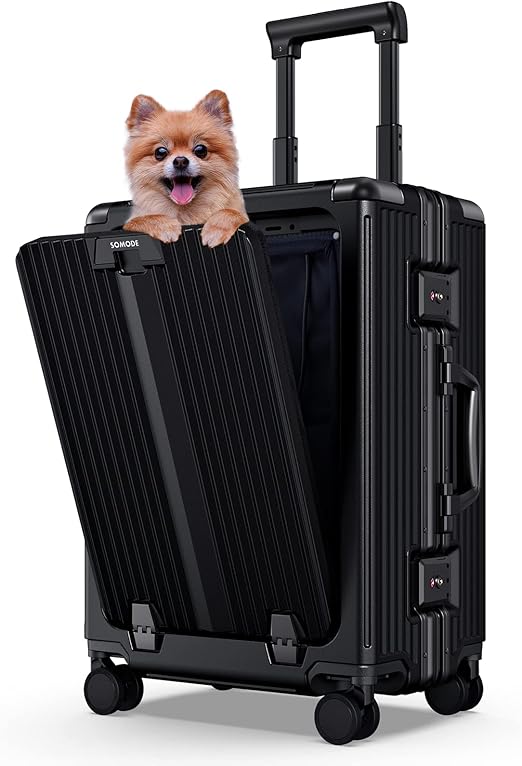 SOMODE Airline Approved Carry On Luggage with Spinner Wheels,Aluminum