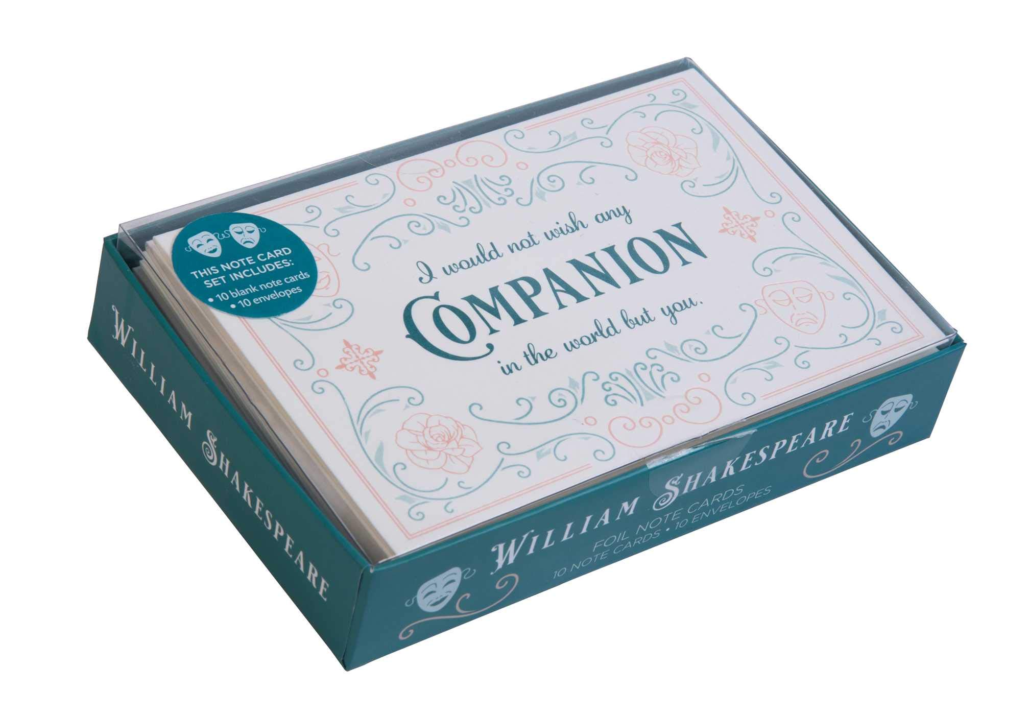 William Shakespeare Foil Note Cards (Literary)