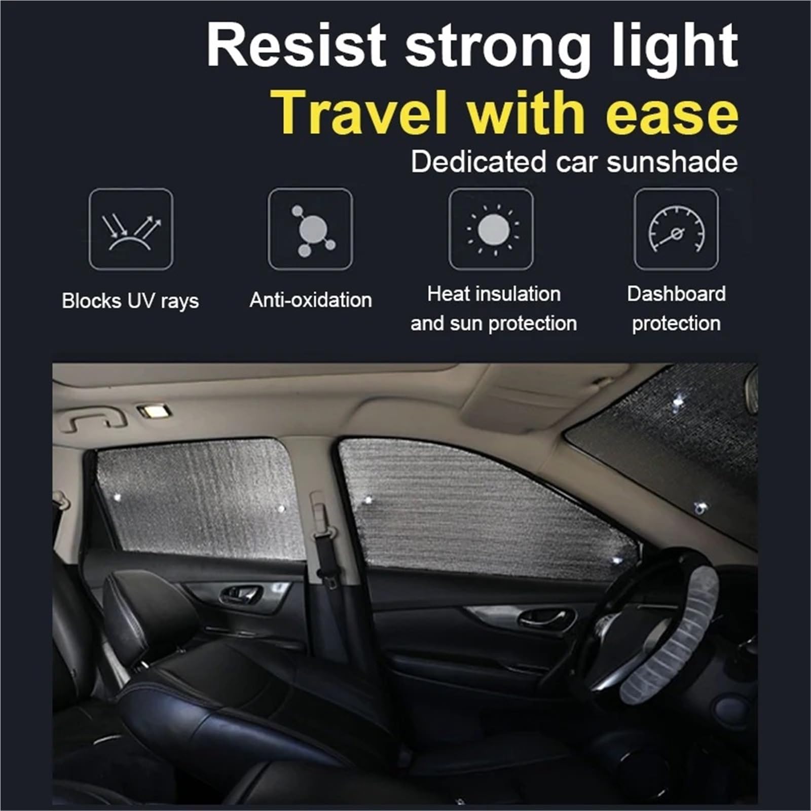 Parasole de Auto per Hyundai per Starex H-1 | Parasole Coperture integrali Parabrezza Visiere anti UV(Rear sunshades)