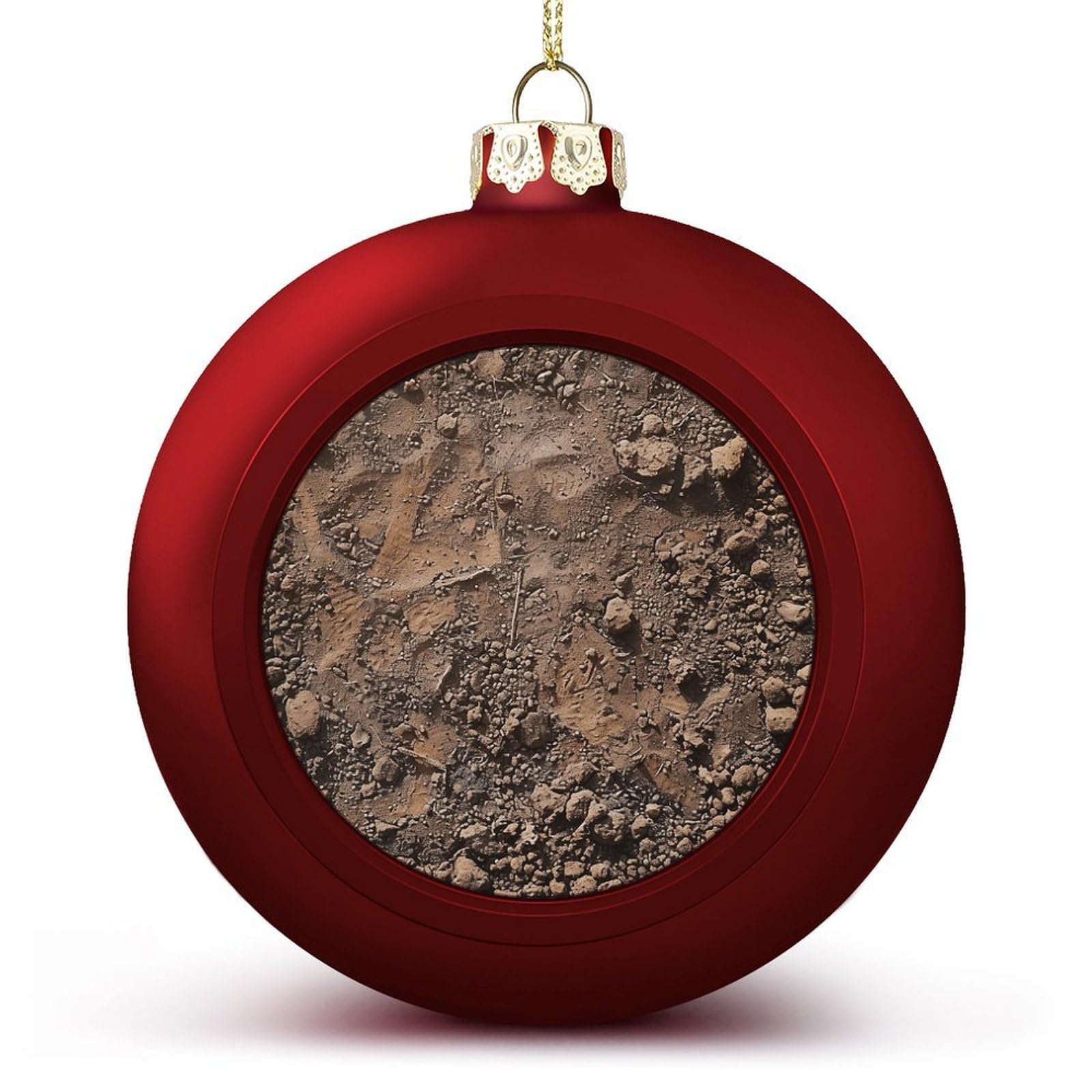 Boules de Noël anti-monotonie texture saleté marron pour sapin original