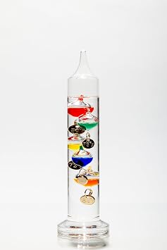 Glassic Gifts Galileo Thermometer 7" Tall