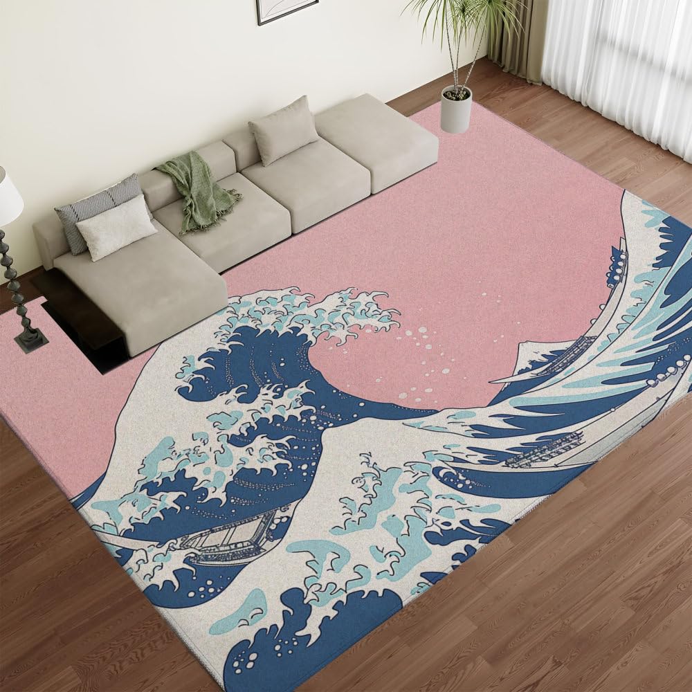 Tapis de porte avant intérieur rose rétro pour une cuisine ou une entrée accueillante