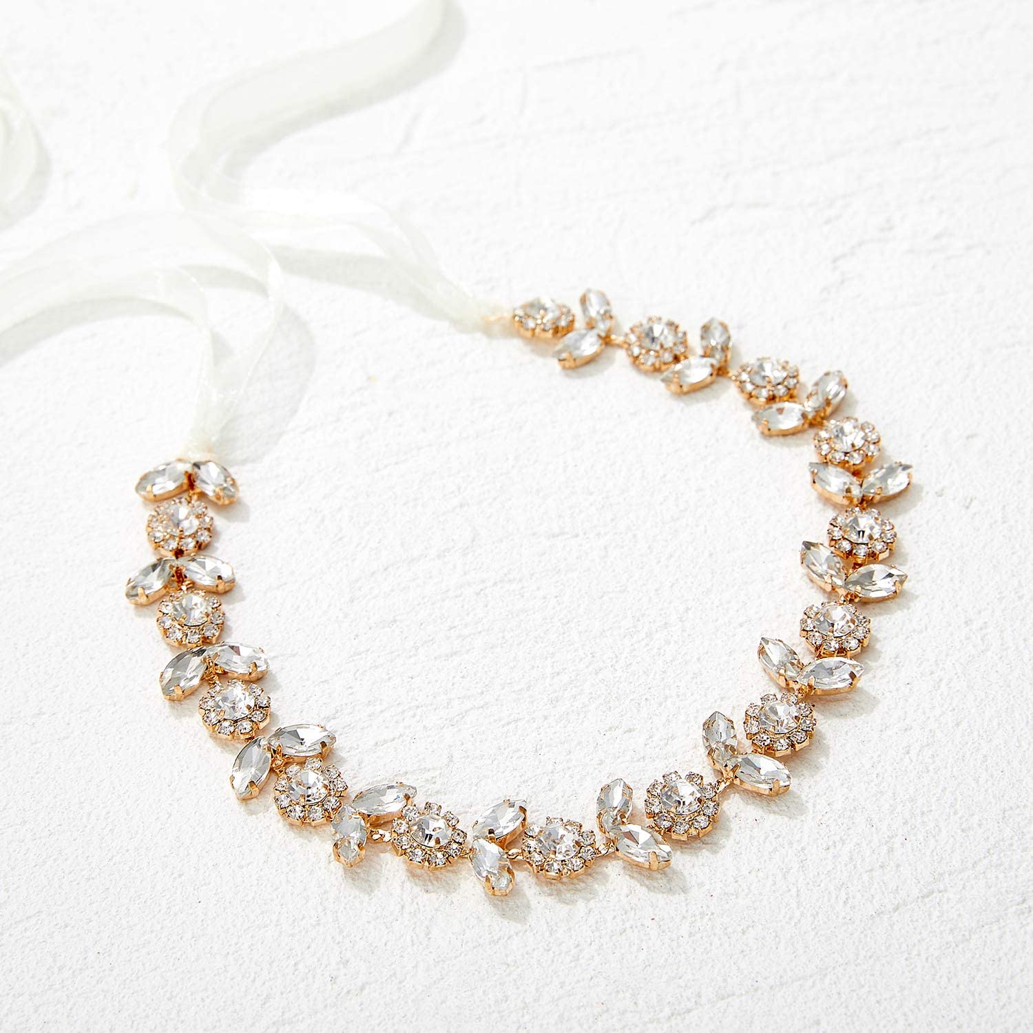 Amazon.com : SWEETV Gold Baby Girl Headband Flower Girl Headpiece