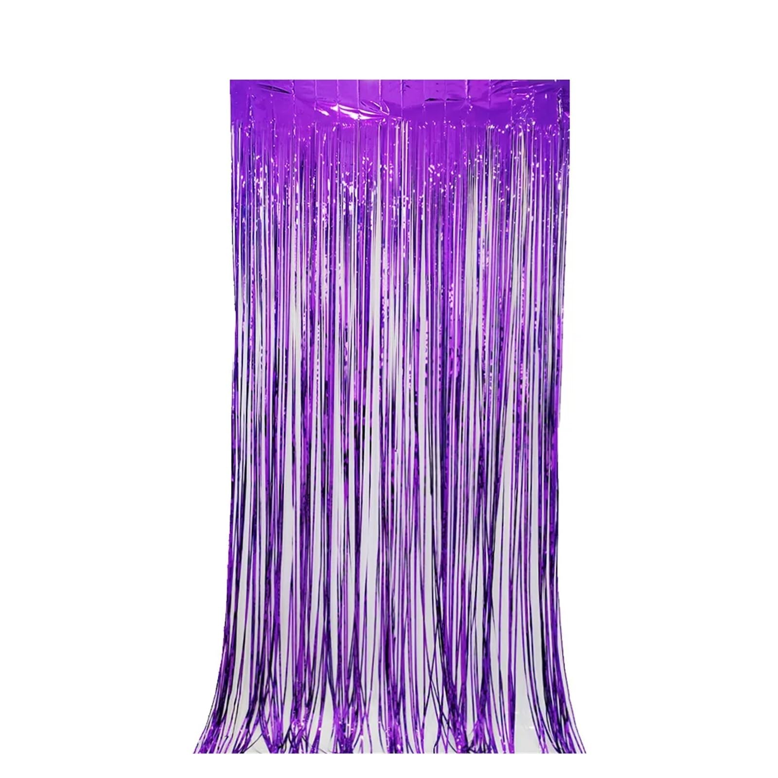 EnxJire Fringe Backdrop Curtain 2 Packs Backdrop Party Decorations Tinsel Curtain Foil Fringe Decor Photo Booth Streamer Supplies(Purple)