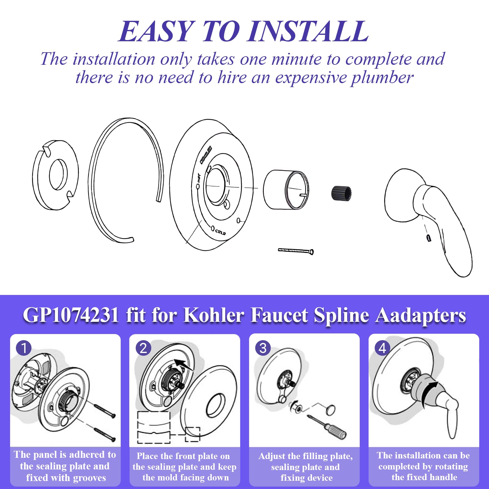 Do GP1074231 ADAPTERY Spline 4PACK
