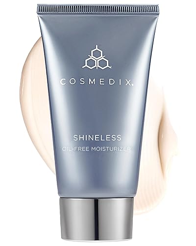 COSMEDIX Hidratante sin aceite sin brillo, ilumina la apariencia, piel propensa a manchas, células madre lilas, vitamina B3, sin crueldad, sin gluten