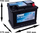 Exide 027 EFB Batterie de Voiture 60Ah EL600 - 2