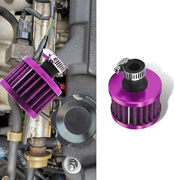 Cold Air Intake Filter, Automotive Cold Air Breather Filter with Adjustable Clamp, Car Valve CoverTurbo Vent Cleaner, Universal Car Accessories Fits for Car Motorcycle
