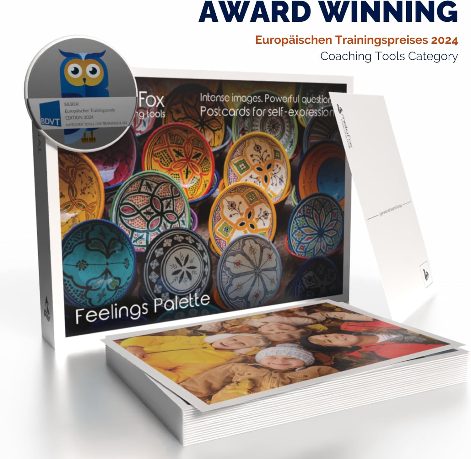 metaFox 'Feelings Palette' - 52 Cards for Self-expression, Coaching, and Therapy l Express and work with your emotions