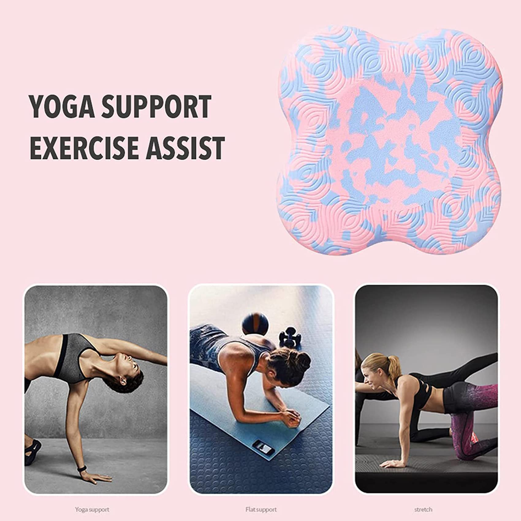 2pcs Flower Tapis de Yoga Tapis de Genou Prise en Charge du Genou, du Genou de Yoga, du Genou, du coude, du Poignet, de la Main et de la tête Pilates Plaque d'épaisseur