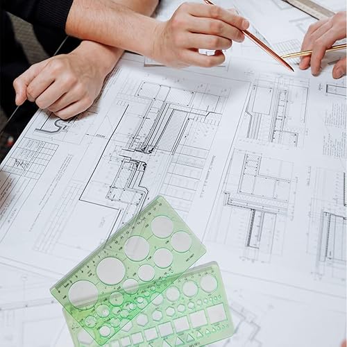 Miniatura 6 de Plantillas circulares dibujos geométricos plantillas de dibujo, herramientas de medición, diseño de artista, herramienta de ayuda de dibujo, regla