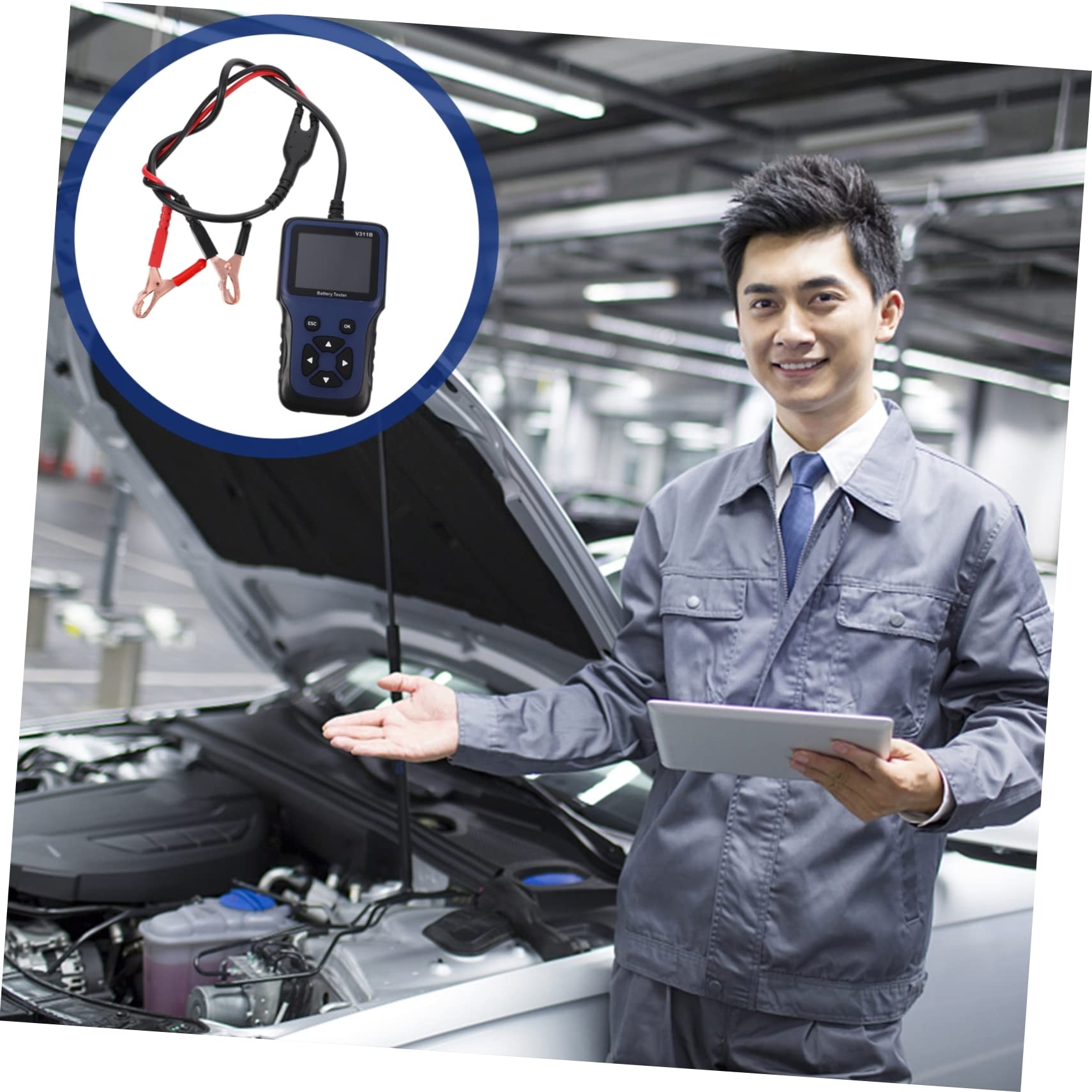 12v Probador De De Batería Impresora y Analizador De Baterías Para Automóviles Motos y Camiones Medición Precisa De Voltaje