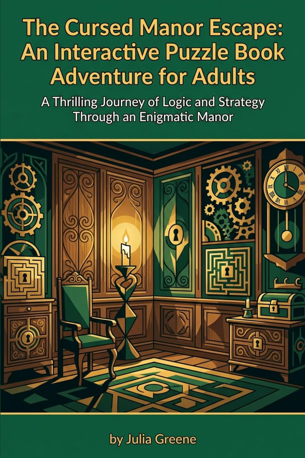 The Cursed Manor Escape: An Interactive Puzzle Book Adventure For Adults: A Thrilling Journey of Logic and Strategy Through an Enigmatic Manor