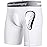 COOLOMG Men Sliding Shorts with Protective Cup Baseball Football Lacrosse Field Hockey White M