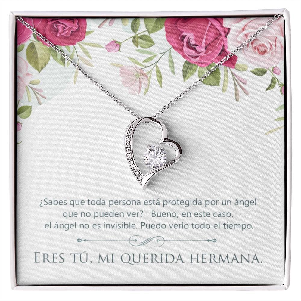 Bramart Collar para Mujer Querido Hermana, Plata - Ideas de Regalos para ella, Aniversario de Matrimonio, Cumpleaños o …